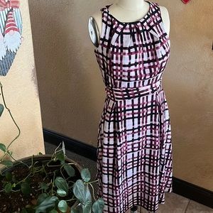 Purple and black plaid dress